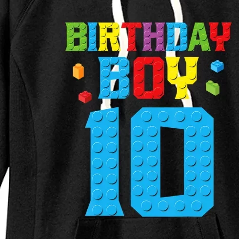 Master Builder 10th Birthday Boy Ten 10 Year Build Women's Fleece Hoodie