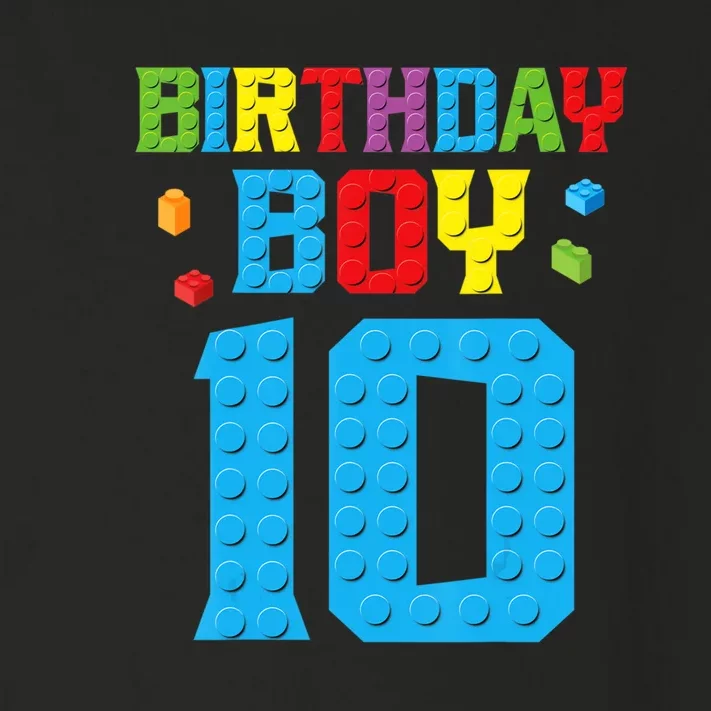 Master Builder 10th Birthday Boy Ten 10 Year Build Toddler Long Sleeve Shirt