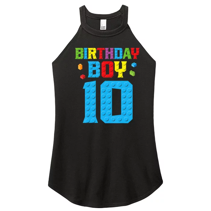 Master Builder 10th Birthday Boy Ten 10 Year Build Women’s Perfect Tri Rocker Tank