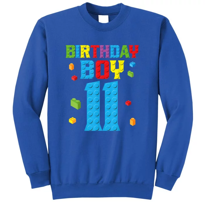 Master Builder 11th Birthday Boy 11 Year Building Bricks Tall Sweatshirt