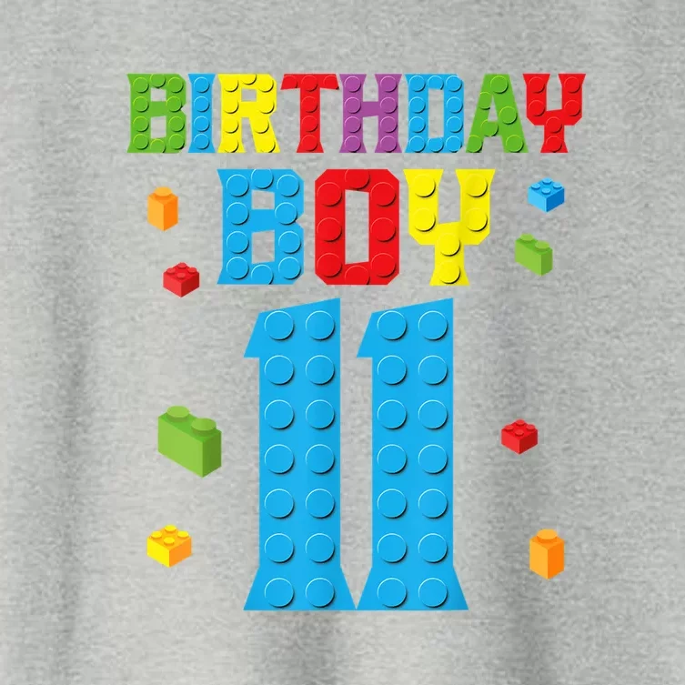 Master Builder 11th Birthday Boy 11 Year Building Bricks Women's Crop Top Tee