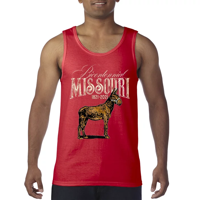 Missouri Bicentennial 2021 Anniversary Mule Proud Missourian Tank Top