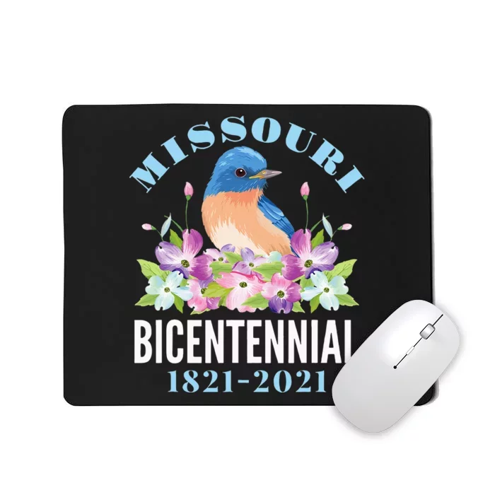 Missouri Bicentennial 200 Anniversary Bluebird Dogwood Mousepad