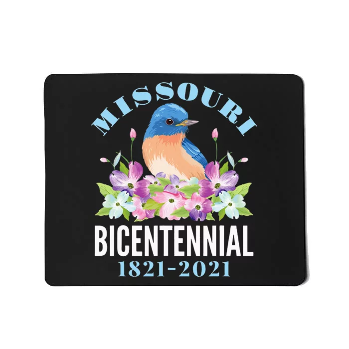 Missouri Bicentennial 200 Anniversary Bluebird Dogwood Mousepad