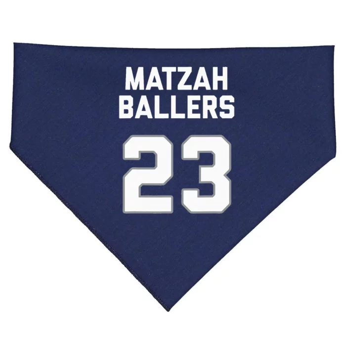 Matzah Baller 23 Funny Jewish Matzo Ball Pun Basketball Team USA-Made Doggie Bandana