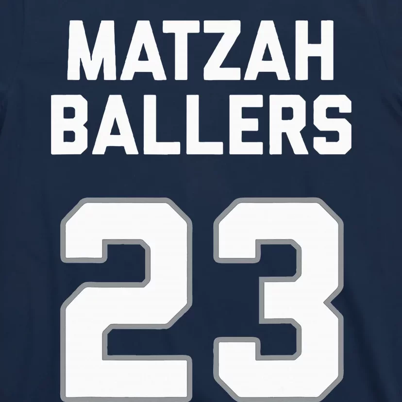 Matzah Baller 23 Funny Jewish Matzo Ball Pun Basketball Team T-Shirt