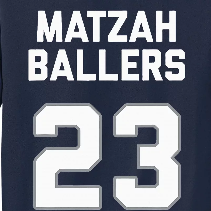 Matzah Baller 23 Funny Jewish Matzo Ball Pun Basketball Team Tall Sweatshirt