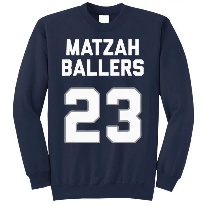 Matzah Baller 23 Funny Jewish Matzo Ball Pun Basketball Team Tall Sweatshirt