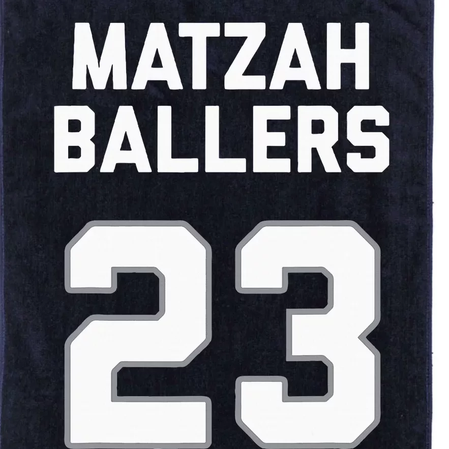 Matzah Baller 23 Funny Jewish Matzo Ball Pun Basketball Team Platinum Collection Golf Towel