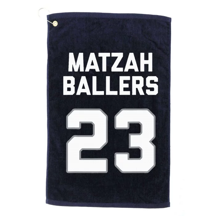 Matzah Baller 23 Funny Jewish Matzo Ball Pun Basketball Team Platinum Collection Golf Towel