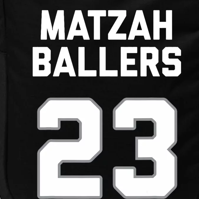 Matzah Baller 23 Funny Jewish Matzo Ball Pun Basketball Team Impact Tech Backpack