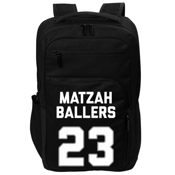 Matzah Baller 23 Funny Jewish Matzo Ball Pun Basketball Team Impact Tech Backpack