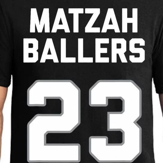 Matzah Baller 23 Funny Jewish Matzo Ball Pun Basketball Team Pajama Set