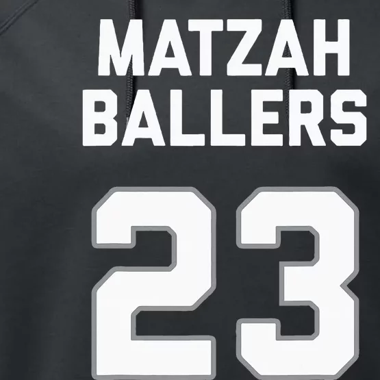 Matzah Baller 23 Jewish Matzo Ball Pun Basketball Team Performance Fleece Hoodie