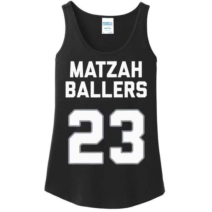 Matzah Baller 23 Jewish Matzo Ball Pun Basketball Team Ladies Essential Tank