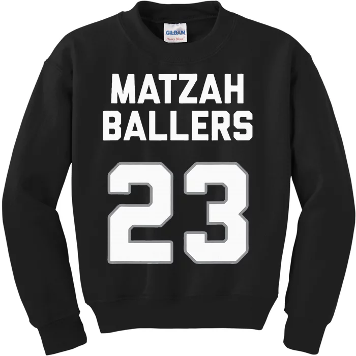 Matzah Baller 23 Jewish Matzo Ball Pun Basketball Team Kids Sweatshirt