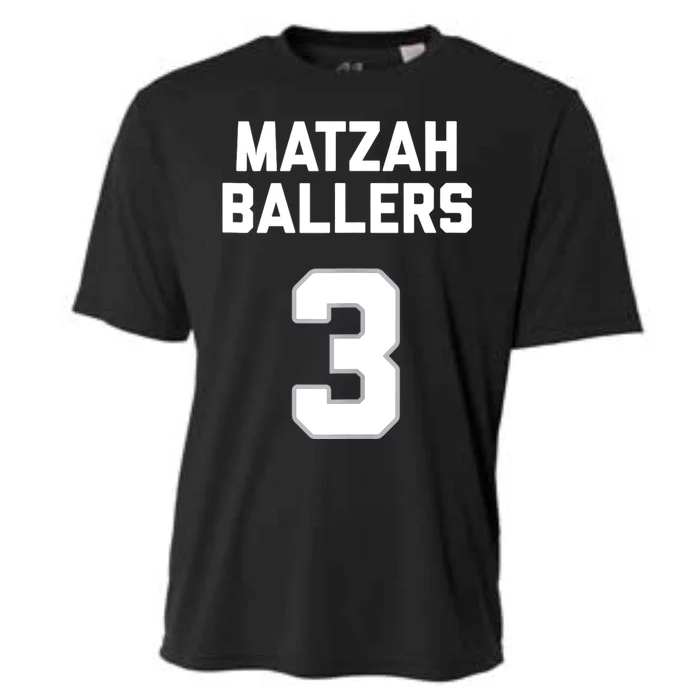 Matzah Baller 3 Funny Jewish Matzo Ball Pun Basketball Team Cooling Performance Crew T-Shirt