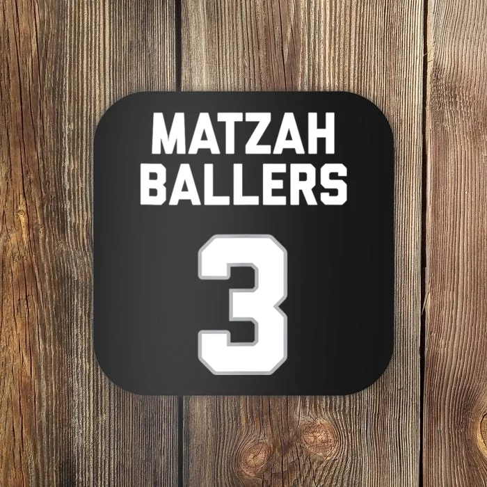 Matzah Baller 3 Funny Jewish Matzo Ball Pun Basketball Team Coaster