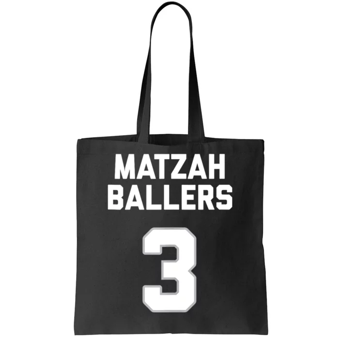 Matzah Baller 3 Funny Jewish Matzo Ball Pun Basketball Team Tote Bag