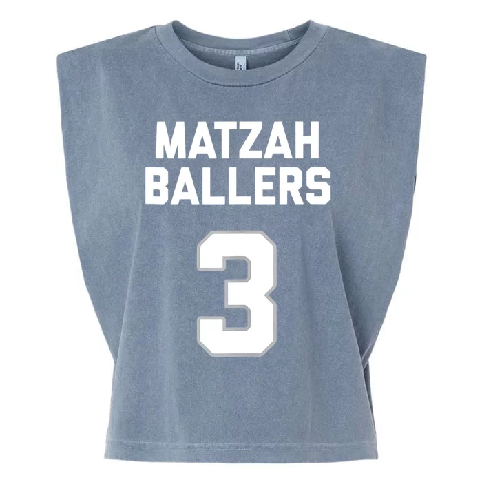 Matzah Baller 3 Funny Jewish Matzo Ball Pun Basketball Team Garment-Dyed Women's Muscle Tee