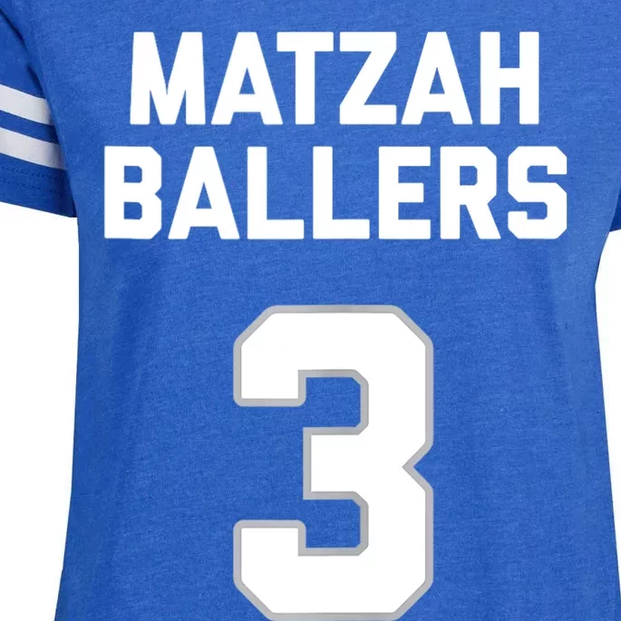 Matzah Baller 3 Funny Jewish Matzo Ball Pun Basketball Team Enza Ladies Jersey Football T-Shirt