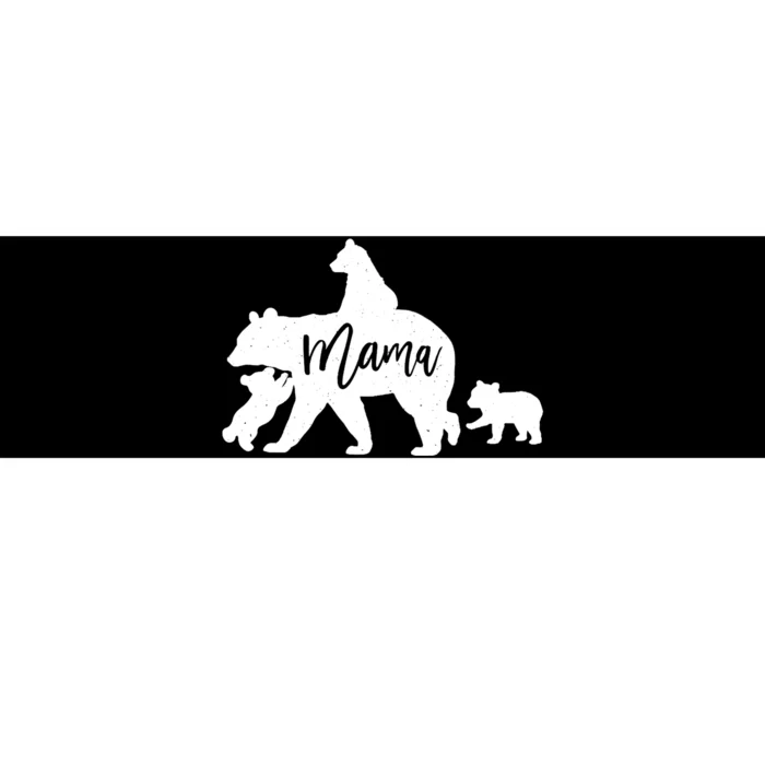 Mama Bear 3 Baby Bear Cubs Following Riding On Back TShirt TShirt Bumper Sticker