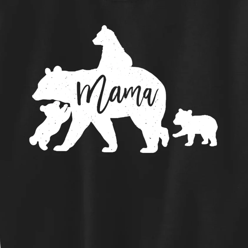 Mama Bear 3 Baby Bear Cubs Following Riding On Back TShirt TShirt Kids Sweatshirt