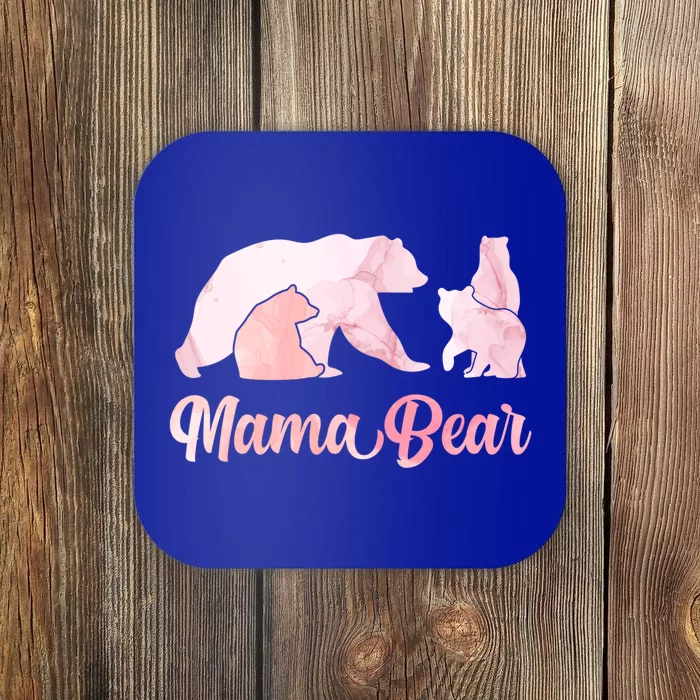 Mama Bear 3 Cubs Mom Bear Awesome Camping Gift Coaster