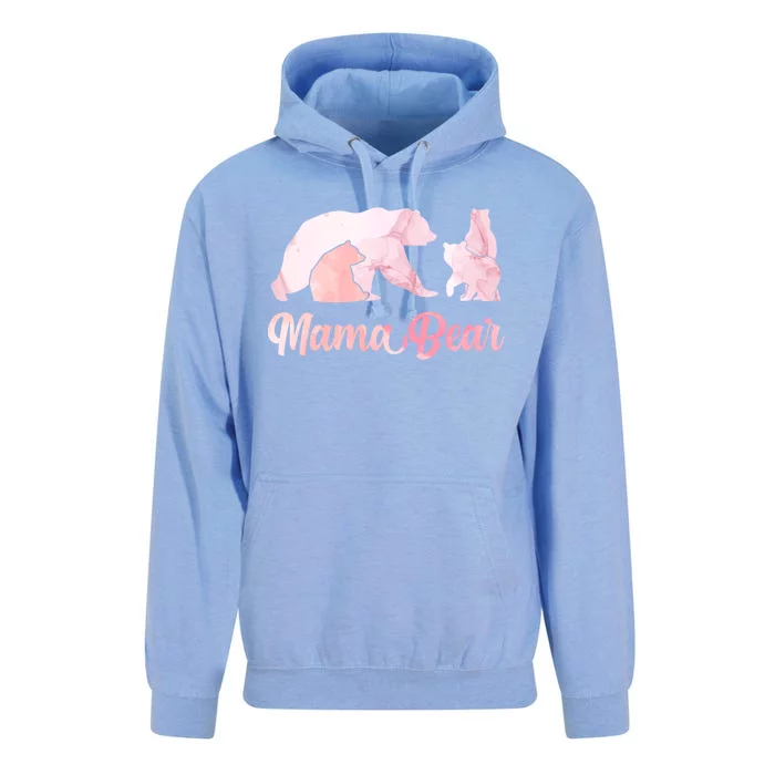 Mama Bear 3 Cubs Mom Bear Awesome Camping Gift Unisex Surf Hoodie