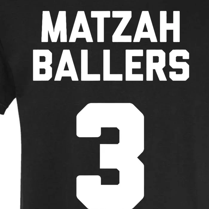 Matzah Baller 3 Funny Jewish Matzo Ball Pun Basketball Team Garment-Dyed Heavyweight T-Shirt