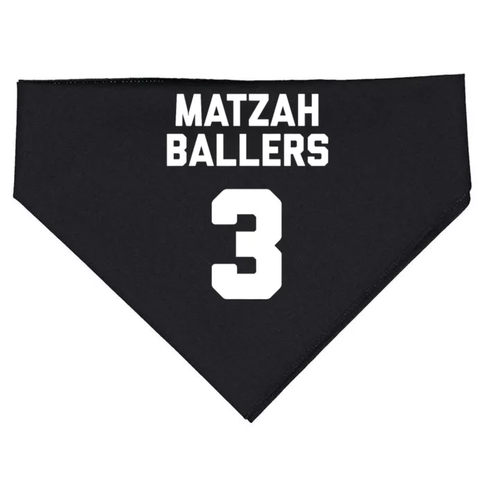 Matzah Baller 3 Funny Jewish Matzo Ball Pun Basketball Team USA-Made Doggie Bandana