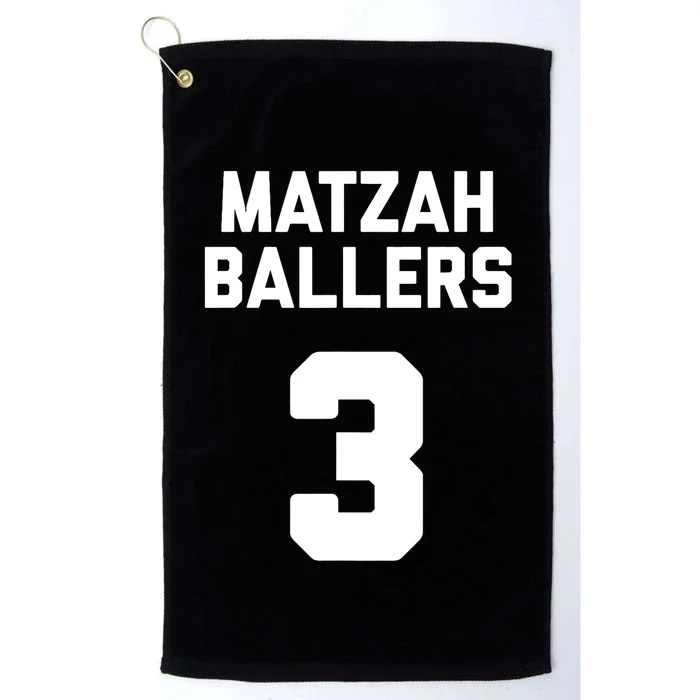 Matzah Baller 3 Funny Jewish Matzo Ball Pun Basketball Team Platinum Collection Golf Towel