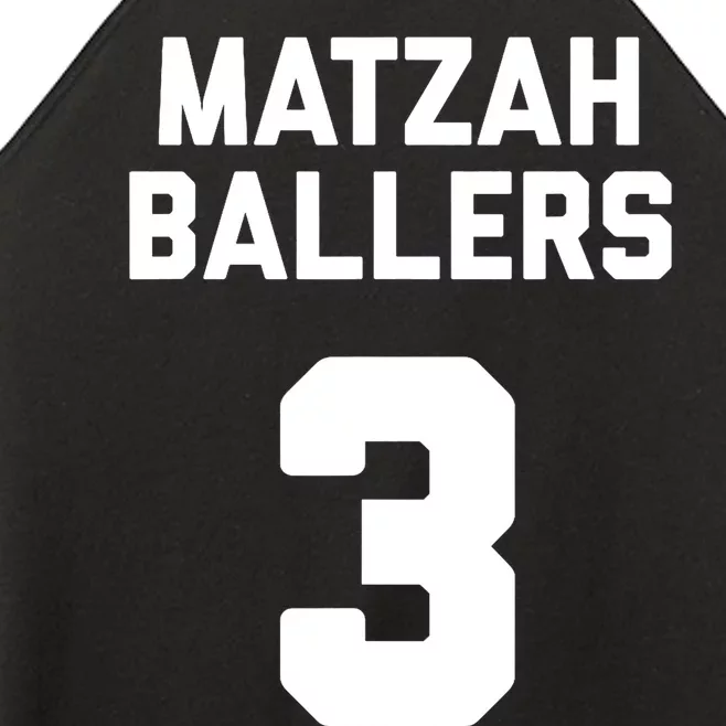 Matzah Baller 3 Funny Jewish Matzo Ball Pun Basketball Team Women’s Perfect Tri Rocker Tank