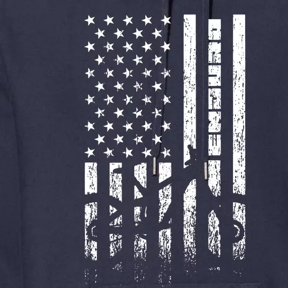 Mountain Bike 4th Of July Independence Day Patriot Flag Premium Hoodie