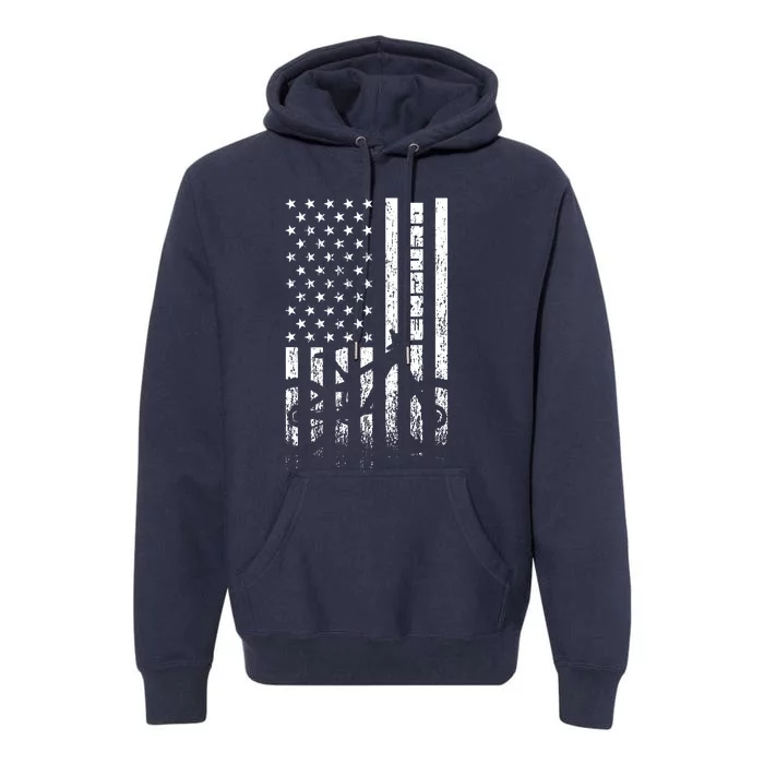 Mountain Bike 4th Of July Independence Day Patriot Flag Premium Hoodie