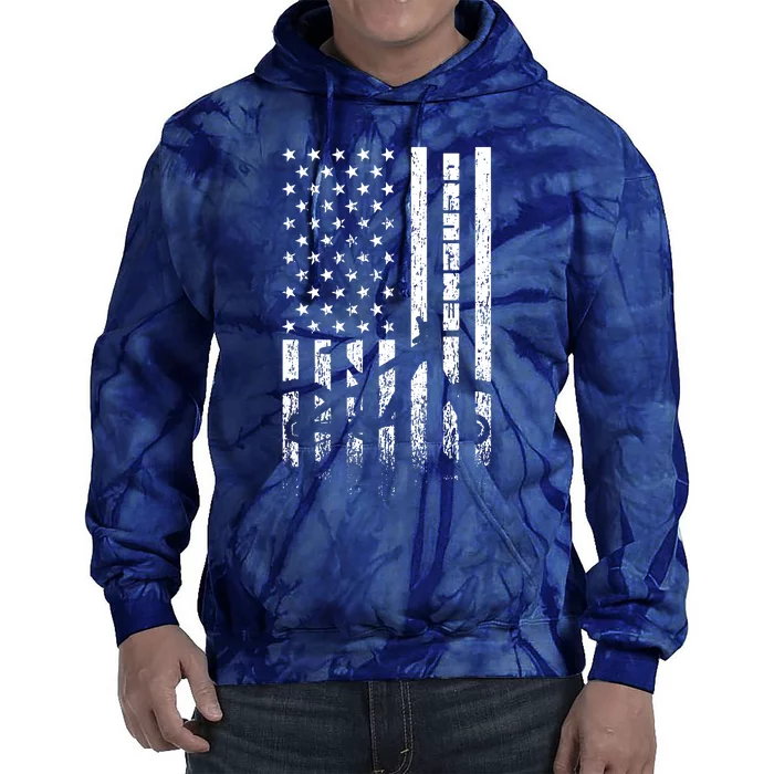 Mountain Bike 4th Of July Independence Day Patriot Flag Tie Dye Hoodie