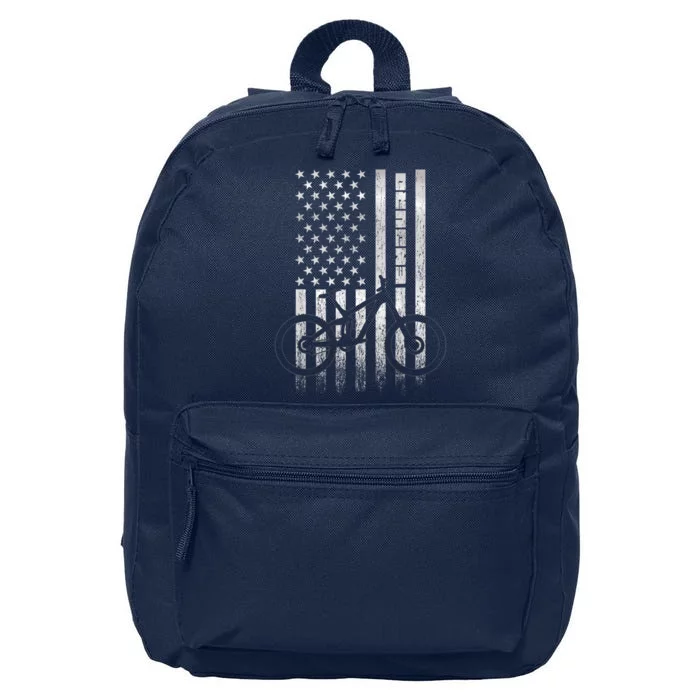 Mountain Bike 4th Of July Independence Day Patriot Flag 16 in Basic Backpack