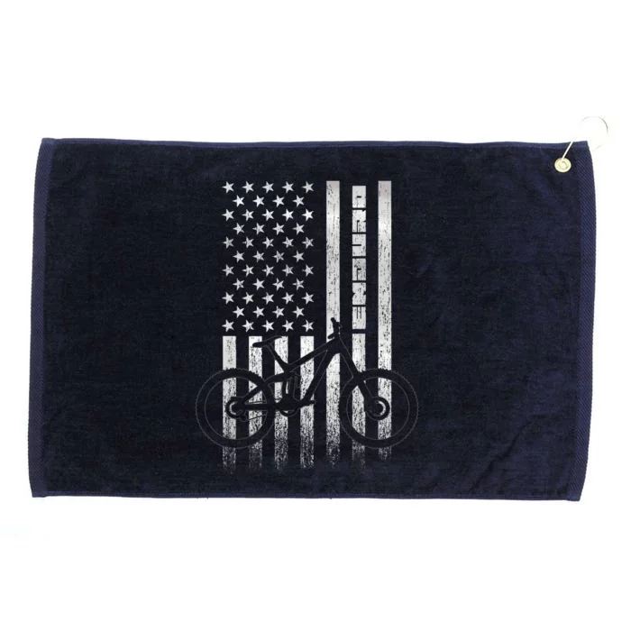 Mountain Bike 4th Of July Independence Day Patriot Flag Grommeted Golf Towel