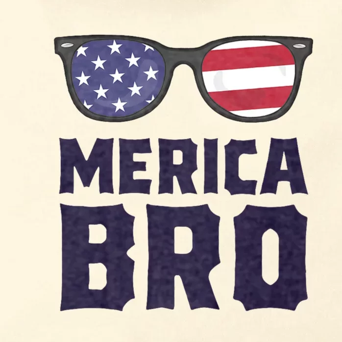 Merica Bro 4th Of July Sunglasses Patriotic American Zip Tote Bag