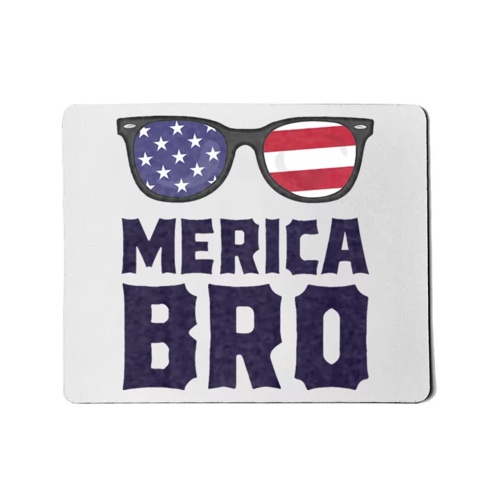 Merica Bro 4th Of July Sunglasses Patriotic American Mousepad