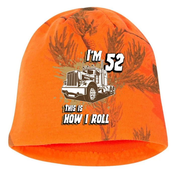 Men Birthday 52 Years Old Trucker Im 52 This Is How I Roll Gift Kati - Camo Knit Beanie