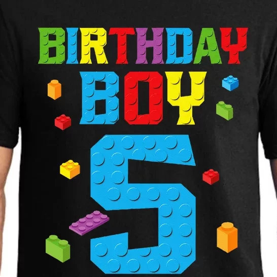 Master Builder 5th Birthday Boy 5 Five Year Building Bricks Pajama Set