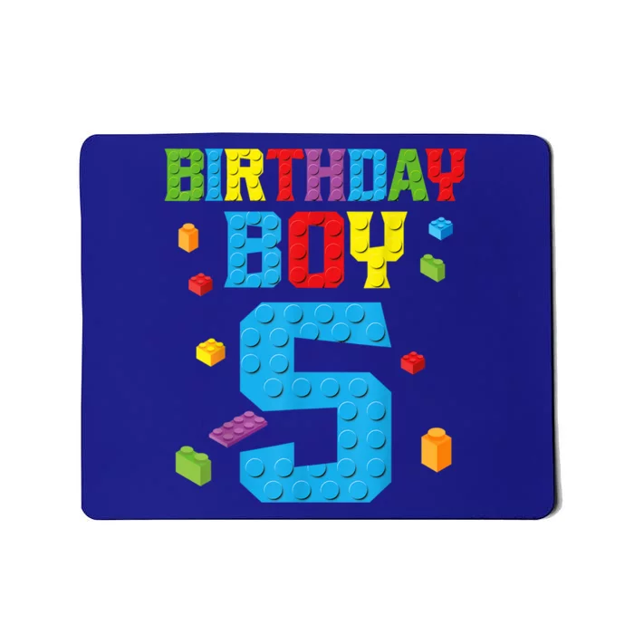 Master Builder 5th Birthday Boy 5 Five Year Building Bricks Mousepad