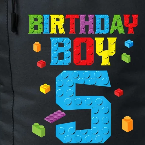 Master Builder 5th Birthday Boy 5 Five Year Building Bricks Daily Commute Backpack