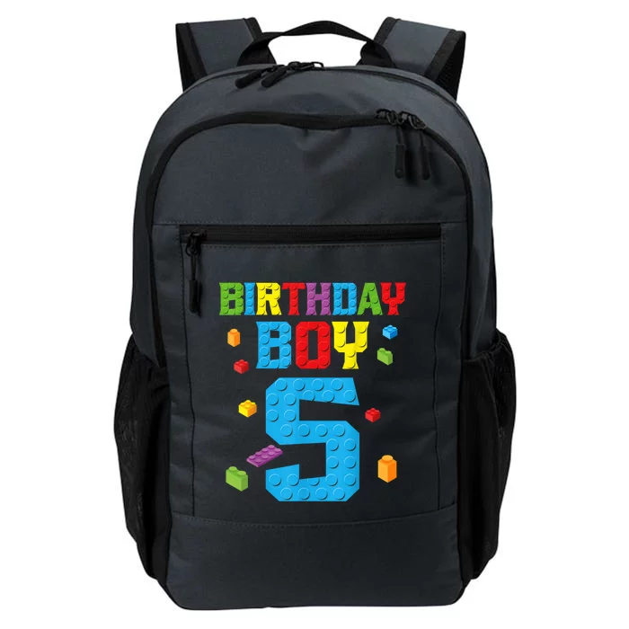 Master Builder 5th Birthday Boy 5 Five Year Building Bricks Daily Commute Backpack