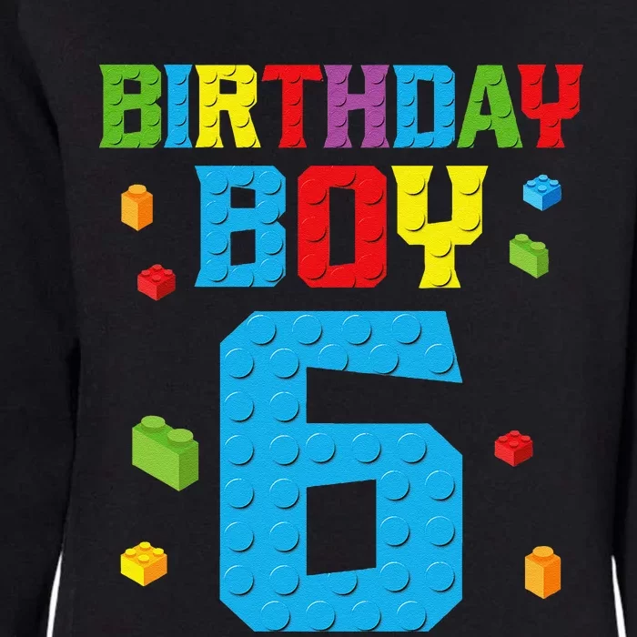 Master Builder 6th Birthday Boy 6 Six Year Building Bricks Womens California Wash Sweatshirt