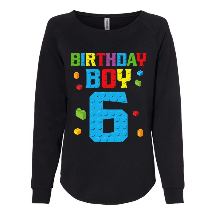 Master Builder 6th Birthday Boy 6 Six Year Building Bricks Womens California Wash Sweatshirt