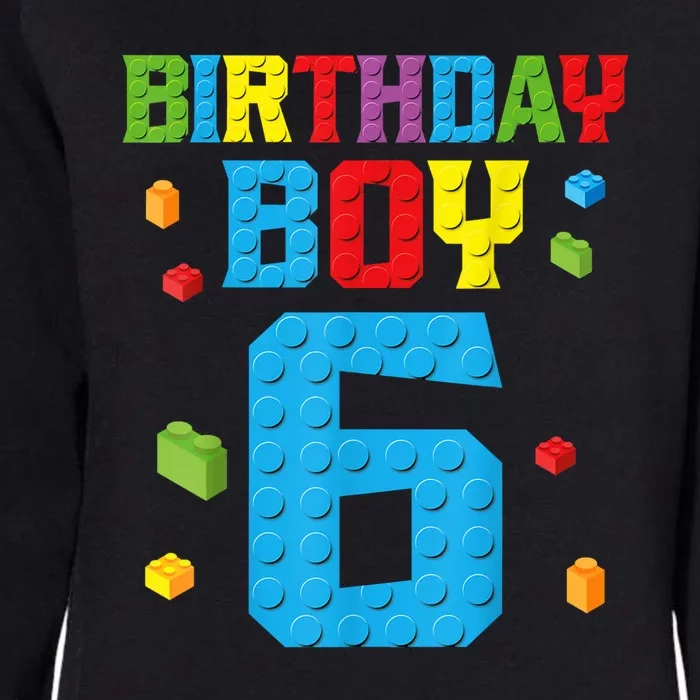 Master Builder 6th Birthday Boy 6 Six Year Building Bricks Womens California Wash Sweatshirt