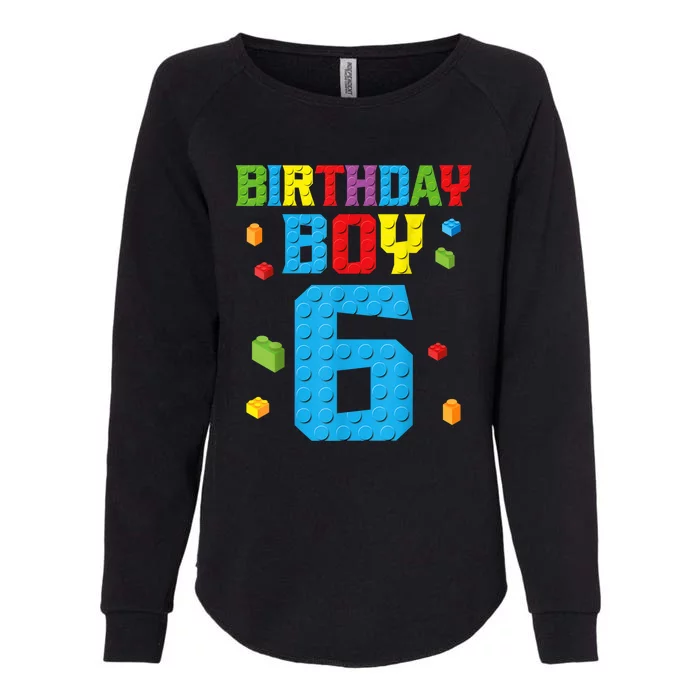 Master Builder 6th Birthday Boy 6 Six Year Building Bricks Womens California Wash Sweatshirt