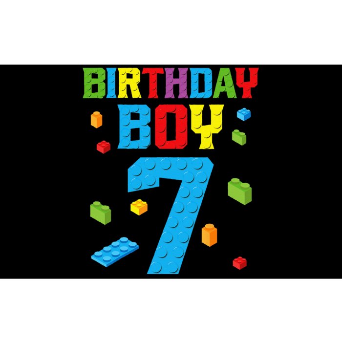 Master Builder 7th Birthday 7 Seven Year Building Bricks Bumper Sticker